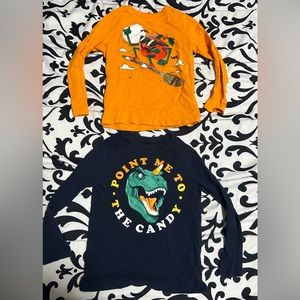 🎉HP🎉2 kids old navy Halloween theme Long sleeve T-shirts/ pj shirts-size 4t/5t